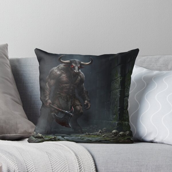Item preview, The Minotaur of the Labyrinth - Dark Epic Greek Mythology Monster designed and sold by TheRichGallery.