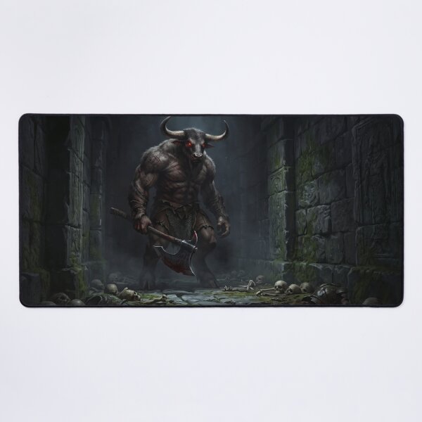 Item preview, The Minotaur of the Labyrinth - Dark Epic Greek Mythology Monster designed and sold by TheRichGallery.