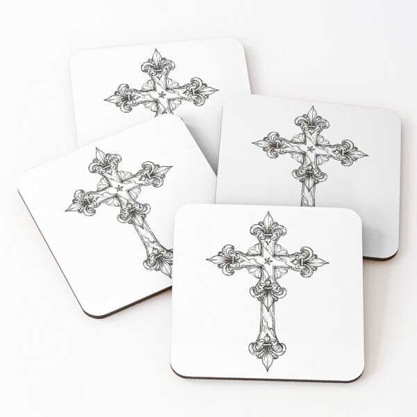 Item preview, Elegant Ornamental Cross - Minimalist Gothic Design designed and sold by FRADEX STORE.