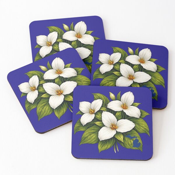 Item preview, Michigan Trilliums | State Wildflower Artwork designed and sold by FreshWaterWares.
