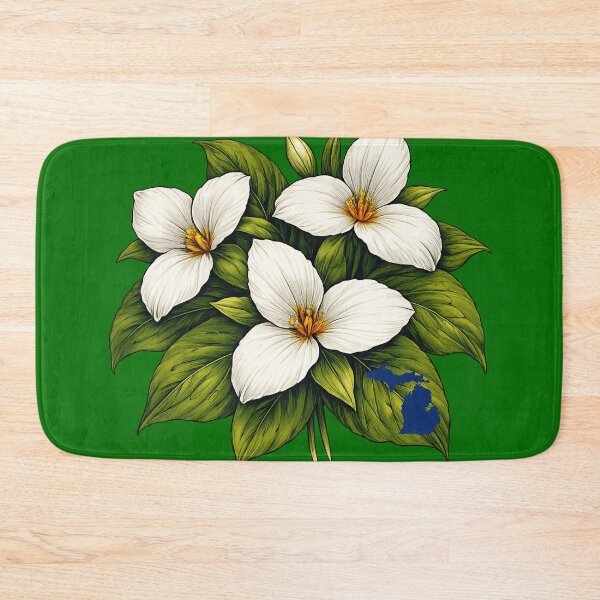 Item preview, Michigan Trilliums | State Wildflower Artwork designed and sold by FreshWaterWares.