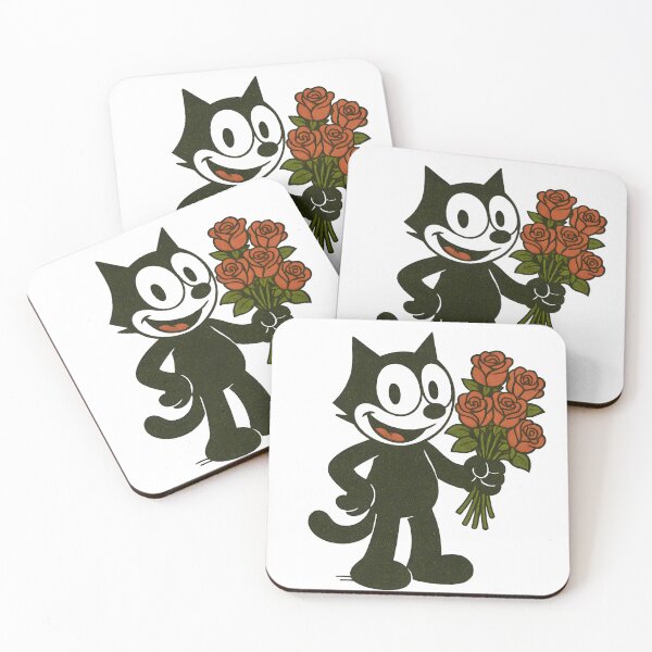 Item preview, FELIX CAT WITH A BOUQUET OF ROSES designed and sold by infinitearte.