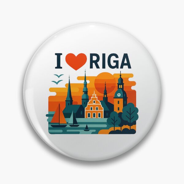 Item preview, Riga Latvia Travel Souvenir - House of Blackheads & Old Town Art designed and sold by OzzFrequency.