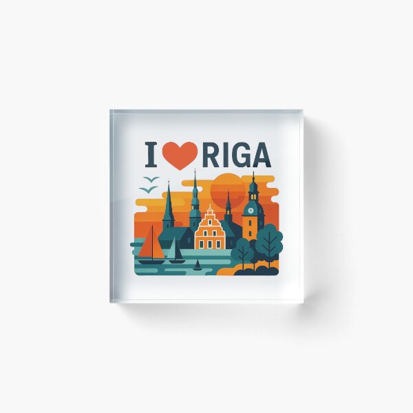 Item preview, Riga Latvia Travel Souvenir - House of Blackheads & Old Town Art designed and sold by OzzFrequency.