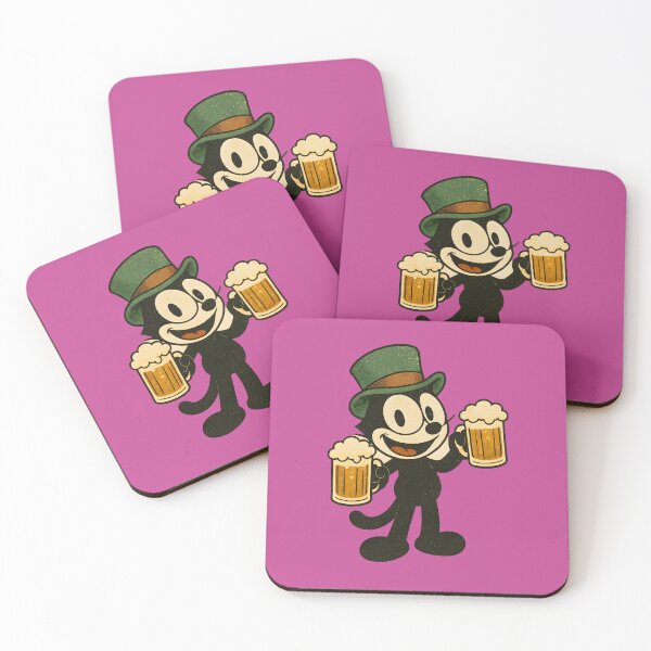 Item preview, FELIX CAT WITH BEER MUGS AND IRISH HAT designed and sold by infinitearte.