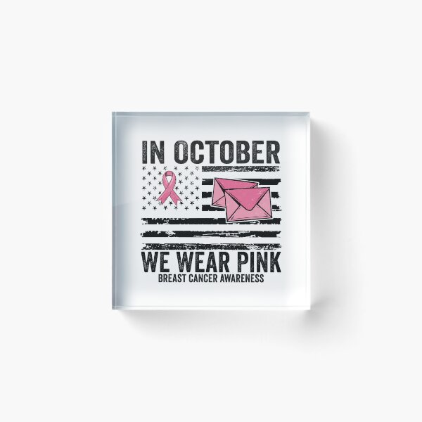 Artikelvorschau, Im Oktober tragen wir Rosa – Zeichen der Brustkrebsvorsorge | Rosa Schleife für Postangestellte | Geschenk zur Unterstützung der USPS entworfen und verkauft von 76Valeria.