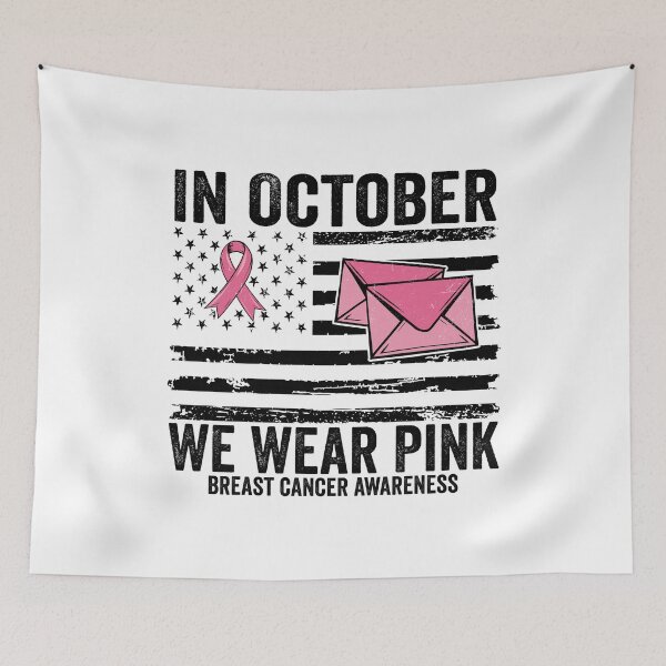 Item preview, In October We Wear Pink Breast Cancer Awareness  | Postal Worker Pink Ribbon | USPS Support Gift designed and sold by 76Valeria.