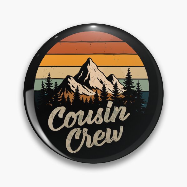 Item preview, Cousin Crew Mountain Hiking - Retro Sunset Outdoor Art designed and sold by BendyBeasts.
