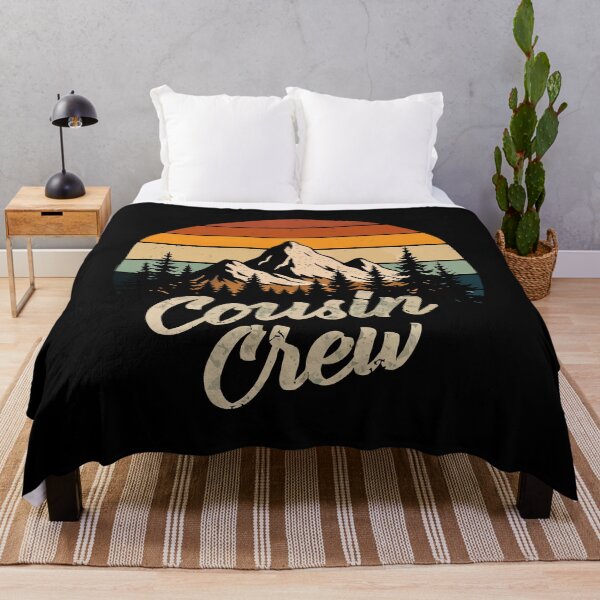 Item preview, Cousin Crew Mountain Hiking - Retro Sunset Outdoor Art designed and sold by BendyBeasts.