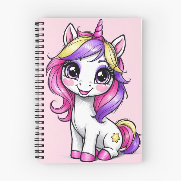 Item preview, Cute Kawaii Baby Unicorn with Pastel Rainbow Mane designed and sold by Uniquely Yours.