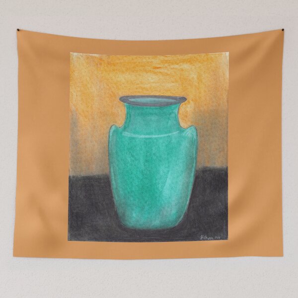 Item preview, turquoise vase designed and sold by Haxson37art.