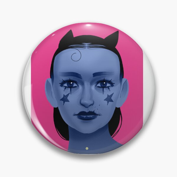 Item preview, Star Face Portrait Blue Devil Illustration designed and sold by Brokenfinger.