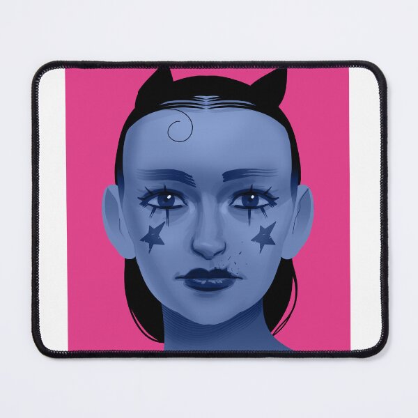 Item preview, Star Face Portrait Blue Devil Illustration designed and sold by Brokenfinger.