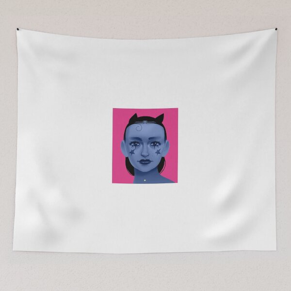 Item preview, Star Face Portrait Blue Devil Illustration designed and sold by Brokenfinger.