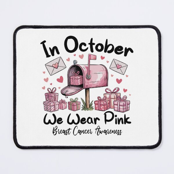 Item preview, In October We Wear Pink Breast Cancer Awareness | Postal Worker Pink Ribbon | USPS Support Gift designed and sold by 76Valeria.