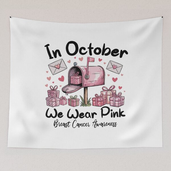 Item preview, In October We Wear Pink Breast Cancer Awareness  | Postal Worker Pink Ribbon | USPS Support Gift designed and sold by 76Valeria.