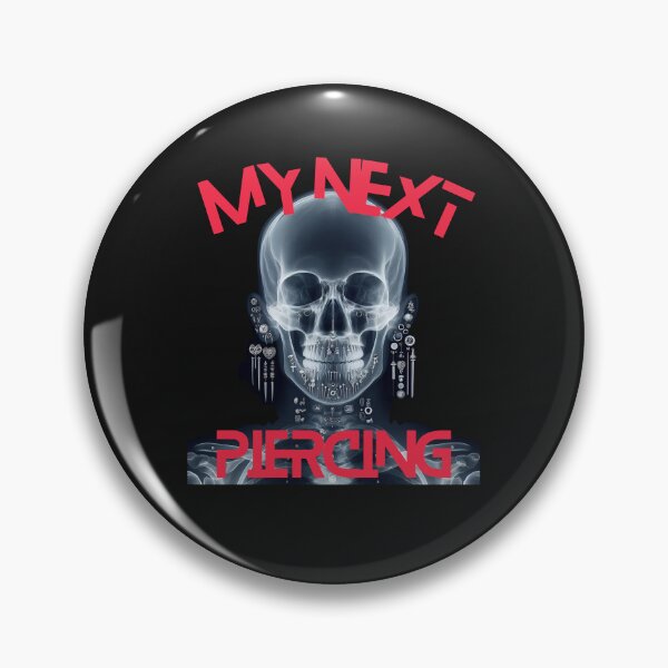 Item preview, My Next Piercing X-Ray Skull | Alternative Goth Punk Body Art Design designed and sold by Genius Geek.