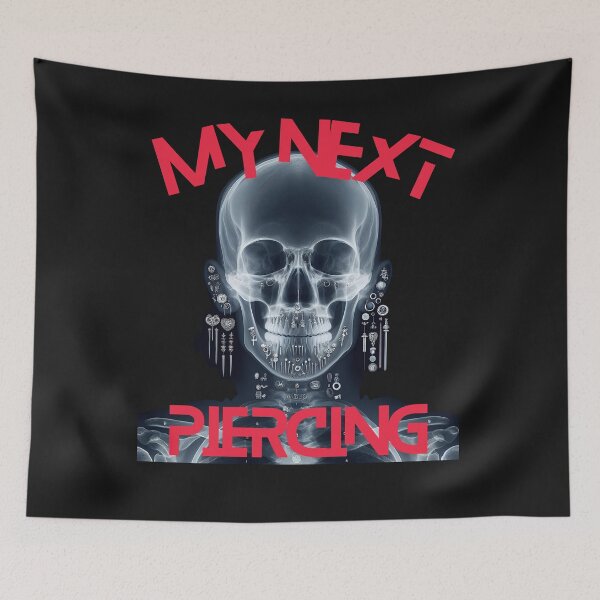 Item preview, My Next Piercing X-Ray Skull | Alternative Goth Punk Body Art Design designed and sold by Genius Geek.