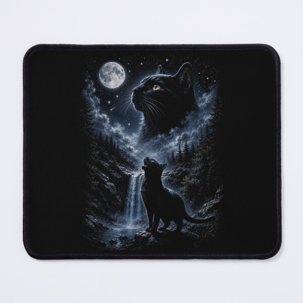 Item preview, Black Cat Howling at Moon 90's Retro designed and sold by Kladhadredo.