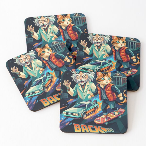 Item preview, Feline time traveler and mad scientist retro futuristic art designed and sold by TheCoolCatsMx.