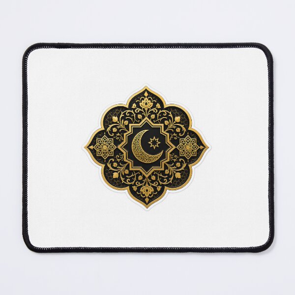 Item preview, Elegant Gold & Black Islamic Geometric Pattern Sticker designed and sold by Abdullah4569.