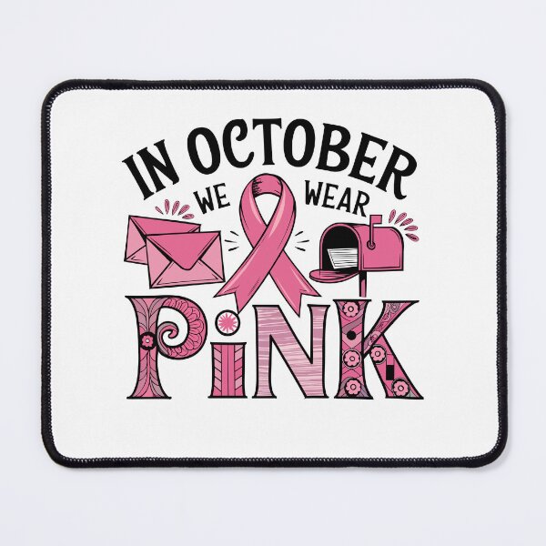 Item preview, In October We Wear Pink Breast Cancer Awareness  | Postal Worker Pink Ribbon | USPS Support Gift designed and sold by 76Valeria.