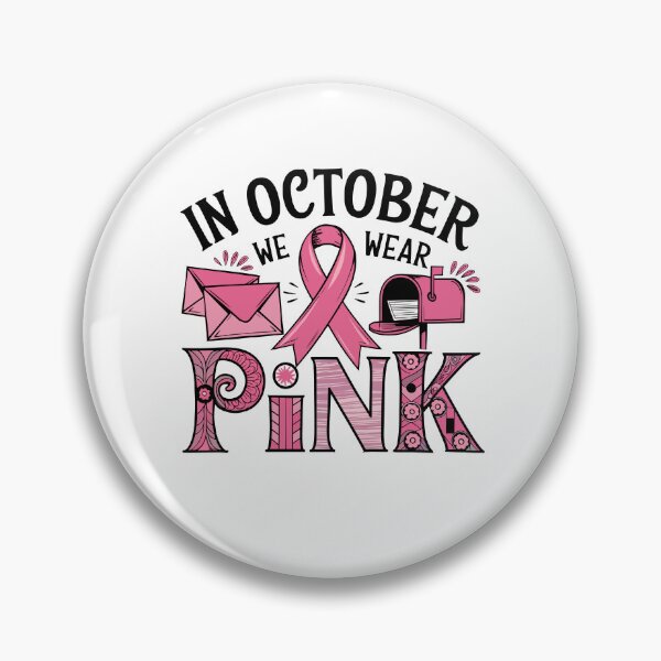 Item preview, In October We Wear Pink Breast Cancer Awareness  | Postal Worker Pink Ribbon | USPS Support Gift designed and sold by 76Valeria.