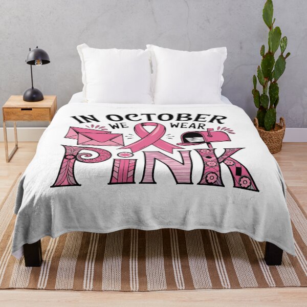 Item preview, In October We Wear Pink Breast Cancer Awareness | Postal Worker Pink Ribbon | USPS Support Gift designed and sold by 76Valeria.