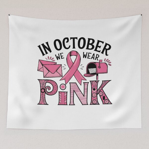 Item preview, In October We Wear Pink Breast Cancer Awareness  | Postal Worker Pink Ribbon | USPS Support Gift designed and sold by 76Valeria.