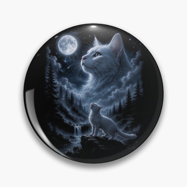 Item preview, white Cat Howling at Moon 90's Retro designed and sold by Kladhadredo.