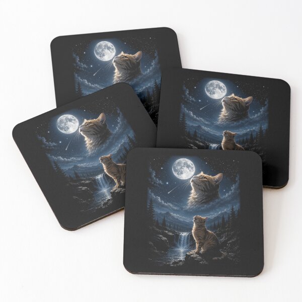 Item preview, orange Cat Howling at Moon 90's Retro designed and sold by Kladhadredo.