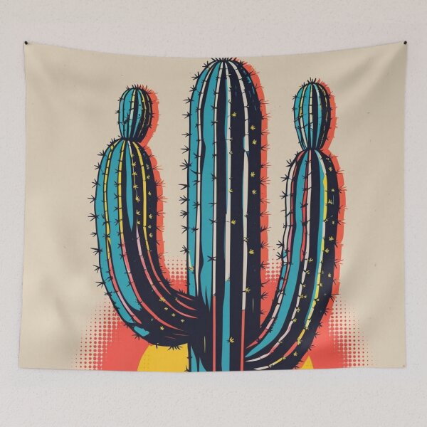 Item preview, Santa Fe Retro Southwestern Saguaro Cactus designed and sold by Uniquely Yours.