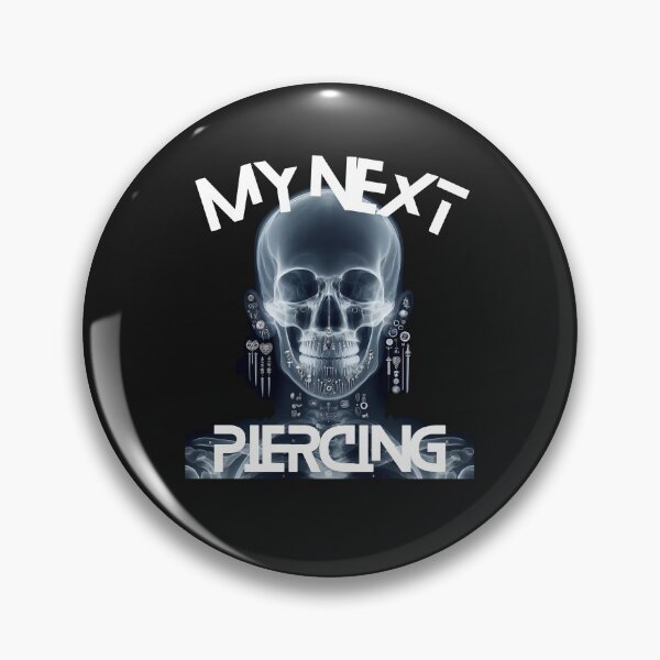 Item preview, My Next Piercing X-Ray Skull | Tattoo Rock Band Goth Punk Body Art Design designed and sold by Genius Geek.