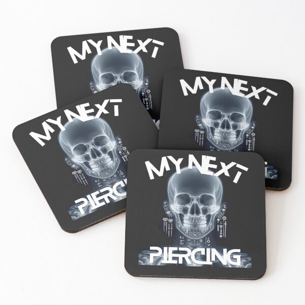 Item preview, My Next Piercing X-Ray Skull | Tattoo Rock Band Goth Punk Body Art Design designed and sold by Genius Geek.