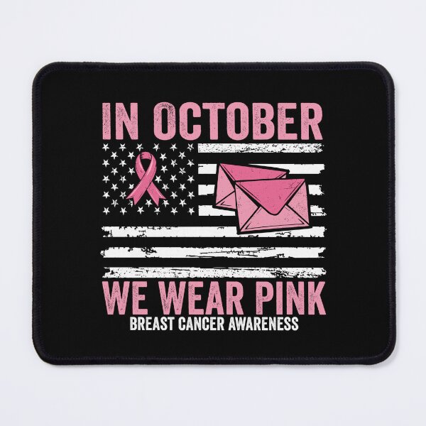Item preview, In October We Wear Pink Breast Cancer Awareness | Postal Worker Pink Ribbon | USPS Support Gift designed and sold by 76Valeria.