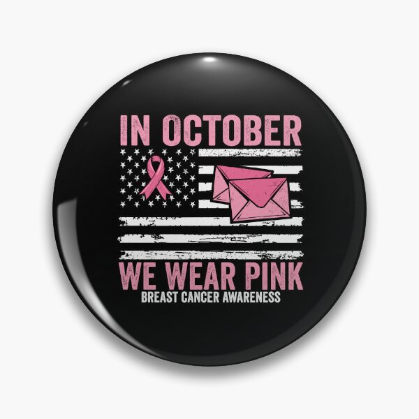 Artikelvorschau, Im Oktober tragen wir Rosa – Zeichen der Brustkrebsvorsorge | Rosa Schleife für Postangestellte | Geschenk zur Unterstützung der USPS entworfen und verkauft von 76Valeria.