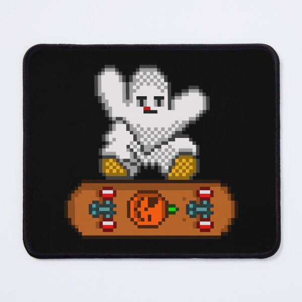 Item preview, Spooky Skater Ghost Halloween Skateboard 8 Bit designed and sold by RetroRlx.