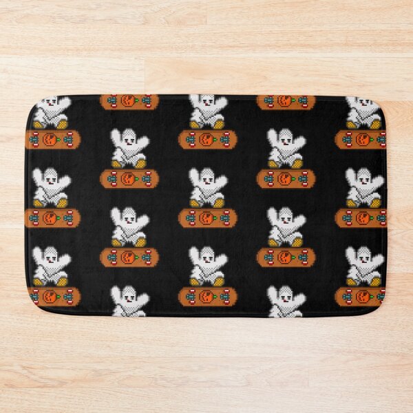 Item preview, Spooky Skater Ghost Halloween Skateboard 8 Bit designed and sold by RetroRlx.