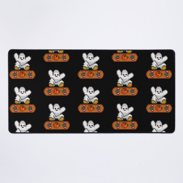 Item preview, Spooky Skater Ghost Halloween Skateboard 8 Bit designed and sold by RetroRlx.