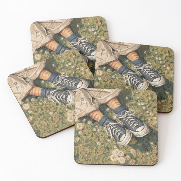 Item preview, Sneakers in Daisy Meadow Illustration | Vintage Spring Field Art designed and sold by Butterfly-Dream.