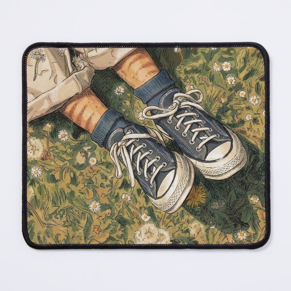 Item preview, Sneakers in Daisy Meadow Illustration | Vintage Spring Field Art designed and sold by Butterfly-Dream.