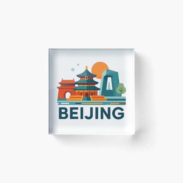 Item preview, I Love Beijing China Travel Souvenir - Temple of Heaven & Great Wall Art designed and sold by OzzFrequency.