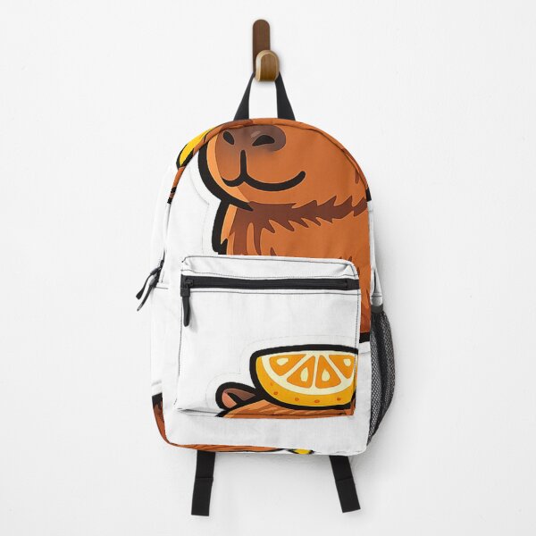 Item preview, Unbothered Capybara With Orange Slice and Bird designed and sold by eignvalue.
