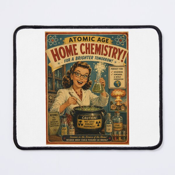 Item preview, Atomic Age Home Chemistry Vintage Retro Science Poster Art designed and sold by Mediagraphic.