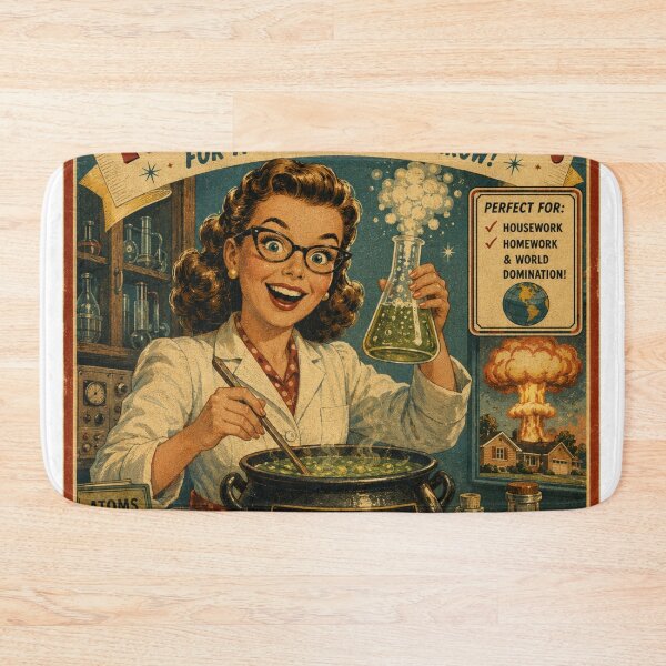 Item preview, Atomic Age Home Chemistry Vintage Retro Science Poster Art designed and sold by Mediagraphic.