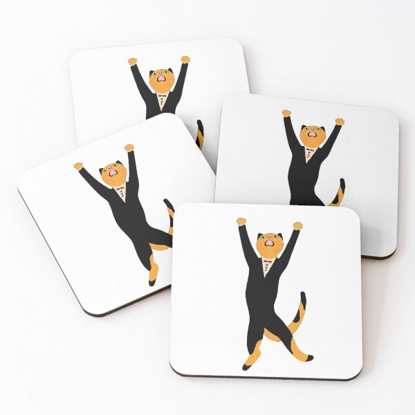 Item preview, Tuxedo Calico Cat Singing Opera Die Cut designed and sold by JoyousArt4u.