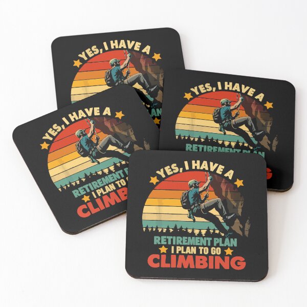 Item preview, Yes I Have A Retirement Plan I Plan To Go Climbing - Rock Climber Retro Art designed and sold by BendyBeasts.