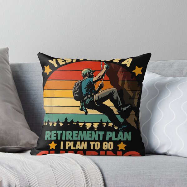 Item preview, Yes I Have A Retirement Plan I Plan To Go Climbing - Rock Climber Retro Art designed and sold by BendyBeasts.