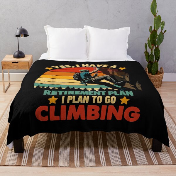 Item preview, Yes I Have A Retirement Plan I Plan To Go Climbing - Rock Climber Retro Art designed and sold by BendyBeasts.