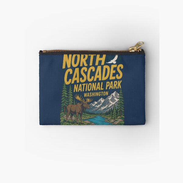 Item preview, North Cascades National Park Washington Cute Moose Landscape designed and sold by HowToCanadian.